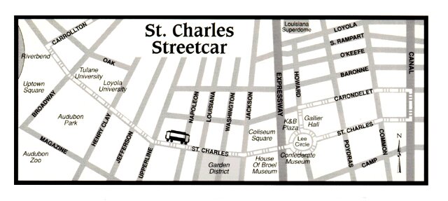 St Charles Streetcar route