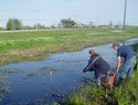 Troy and Gloria crawfishing Louisiana style