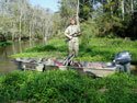 Blake hunting in the Honey Island Swamp