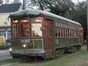 New Orleans Streetcar on St Charles Avenue